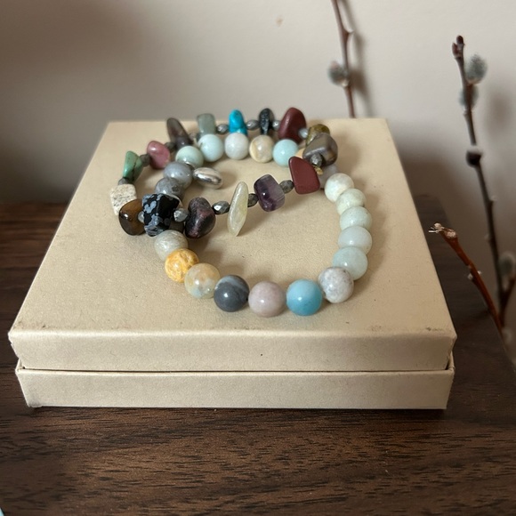 Jewelry - Natural Multicolor Beaded Stretch Bracelets